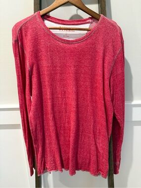 Washed Rose Long-Sleeve Crewneck Sweater - Women